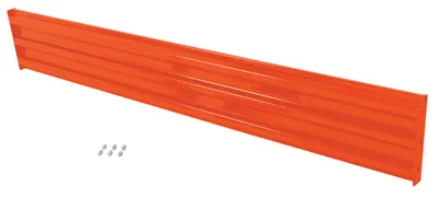 Vestil Steel 3 Ribbed Bolt On Style Guard Rail 113.875 In. Length Orange