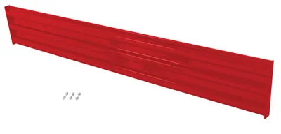 Vestil Steel 3 Ribbed Bolt On Style Guard Rail 113.875 In. Length Red