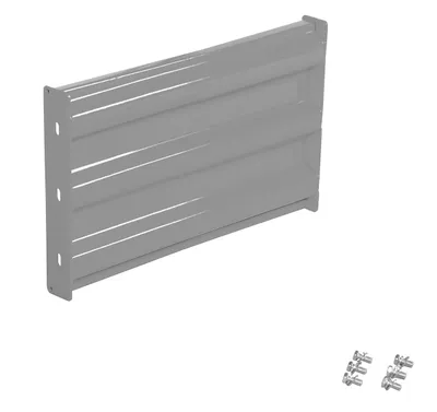 Vestil Steel 3 Ribbed Bolt On Style Guard Rail 24 In. Length Silver