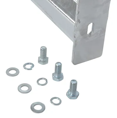 Vestil GR-F3R-BO-3-HDG structural guard rails (drop-in and bolt-on style) shown from an alternate angle