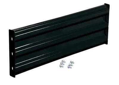 Vestil Steel 3 Ribbed Bolt On Style Guard Rail 41.875 In. Length Black
