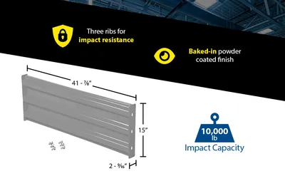 Vestil GR-F3R-BO-4-SL structural guard rails (drop-in and bolt-on style) feature highlights