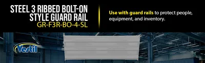 Vestil GR-F3R-BO-4-SL structural guard rails (drop-in and bolt-on style) feature highlights