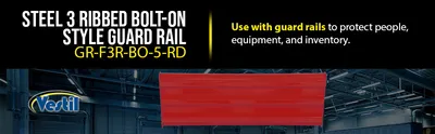 Vestil GR-F3R-BO-5-RD structural guard rails (drop-in and bolt-on style) feature highlights