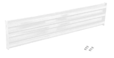 Vestil Steel 3 Ribbed Bolt On Style Guard Rail 65.875 In. Length White