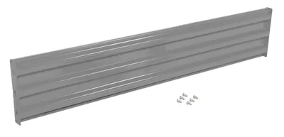 Vestil Steel 3 Ribbed Bolt On Style Guard Rail 77.875 In. Length Gray Semi Gloss