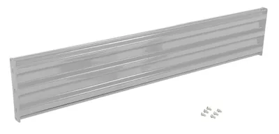 Vestil Steel 3 Ribbed Bolt On Style Guard Rail 77.875 In. Length Silver