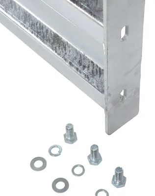 Vestil GR-F3R-BO-9-HDG structural guard rails (drop-in and bolt-on style) shown from an alternate angle