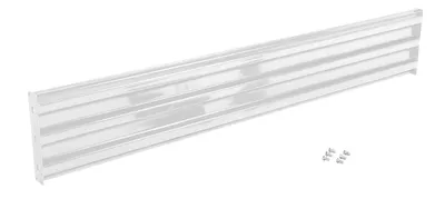 Vestil Steel 3 Ribbed Bolt On Style Guard Rail 101.875 In. Length White