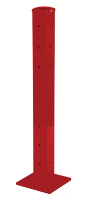 Vestil Rigid Tube Post Bolt On Style 3-1/24 In. For 3 Ribbed Bolt On Style Guard Rails Red