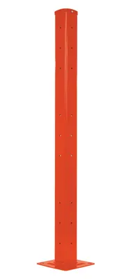 Vestil Steel Rigid Tube Post Bolt On Style 60 In. For 3 Ribbed Bolt On Style Guard Rails Orange