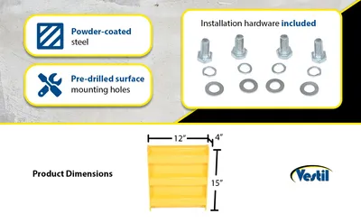 Vestil GR-F3R-DI-1-YL structural guard rails (drop-in and bolt-on style) feature highlights