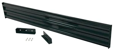 Vestil Steel 3 Ribbed Drop In Style Guard Rail 113.875 In. Length Black