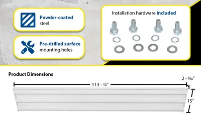 Vestil GR-F3R-DI-10-WT structural guard rails (drop-in and bolt-on style) feature highlights