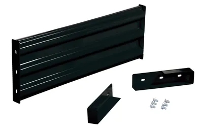 Vestil Steel 3 Ribbed Drop In Style Guard Rail 29.875 In Length Black
