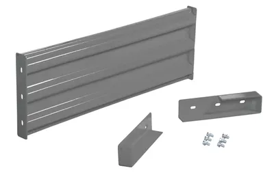 Vestil Steel 3 Ribbed Drop In Style Guard Rail 29.875 In Length Gray Semi Gloss