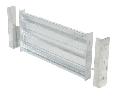 Vestil GR-F3R-DI-3-HDG structural guard rails (drop-in and bolt-on style) shown from an alternate angle