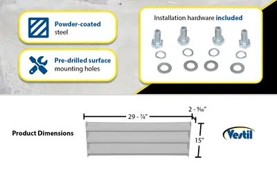 Vestil GR-F3R-DI-3-SL structural guard rails (drop-in and bolt-on style) feature highlights