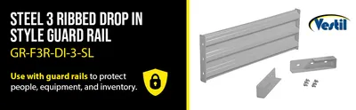 Vestil GR-F3R-DI-3-SL structural guard rails (drop-in and bolt-on style) feature highlights