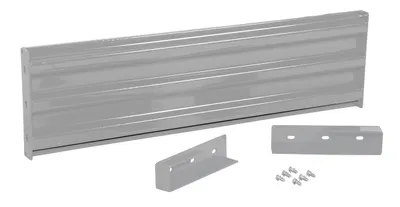 Vestil Steel 3 Ribbed Drop In Style Guard Rail 53.875 In. Length Silver
