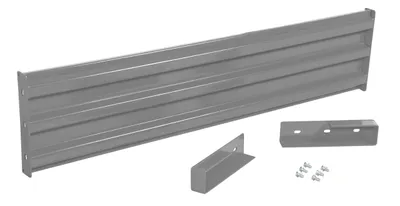 Vestil Steel 3 Ribbed Drop In Style Guard Rail 65.875 In. Length Gray Semi Gloss