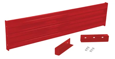 Vestil Steel 3 Ribbed Drop In Style Guard Rail 65.875 In. Length Red