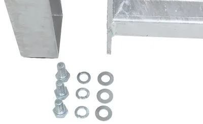 Vestil GR-F3R-DI-8-HDG structural guard rails (drop-in and bolt-on style) shown from an alternate angle