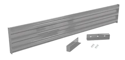 Vestil Steel 3 Ribbed Drop In Style Guard Rail 101.875 In. Length Gray Semi Gloss