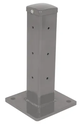 Vestil Steel Rigid Tube Post Drop In 18 In. For 3 Ribbed Drop In Style Guard Rails Gray Semi Gloss