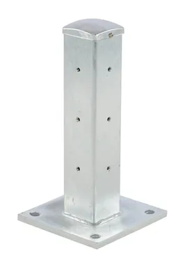Vestil GR-F3R-DI-TP18-HDG structural guard rails (drop-in and bolt-on style) shown from an alternate angle