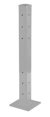 Vestil Steel Rigid Tube Post Drop In 42 In. For 3 Ribbed Drop In Style Guard Rails Silver Lining