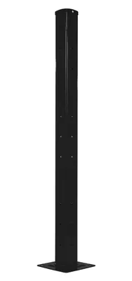 Vestil Steel Rigid Tube Post Drop In 60 In. For 3 Ribbed Drop In Style Guard Rails Black