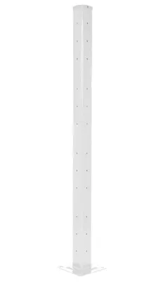 Vestil Steel Rigid Tube Post Drop In 72 In. For 3 Ribbed Drop In Style Guard Rails White