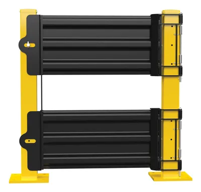 Vestil GR-F3R-GBD-3-BK structural guard rails (drop-in and bolt-on style) shown from an alternate angle