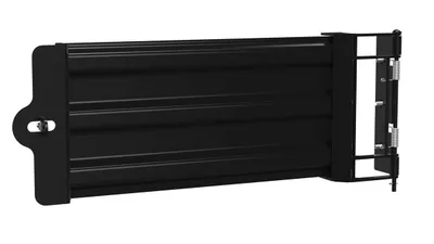 Vestil Steel Hinged Guard Rail 29.875 In Length 3 Ribbed Gate Black