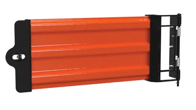 Vestil Steel Hinged Guard Rail 29.875 In Length 3 Ribbed Gate Orange