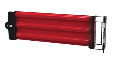 Vestil Steel Hinged Guard Rail 41.875 In. Length 3 Ribbed Gate Red