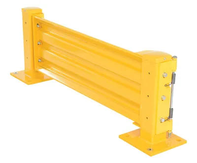 Vestil GR-F3R-GBS-4-YL structural guard rails (drop-in and bolt-on style) shown from an alternate angle
