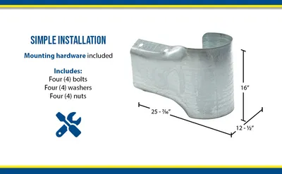 Vestil GR-H2R-BG highway guard rail system feature highlights
