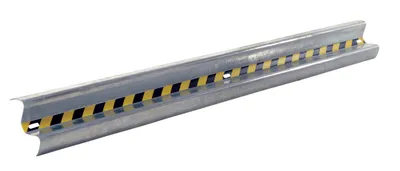 Vestil Galvanized Steel Straight Guard Rail 132 In. Length Gray