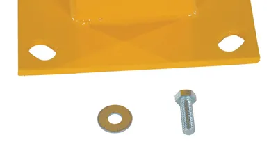 Vestil GR-H2R-BO-TP18-YL highway guard rail system shown from an alternate angle