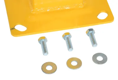Vestil GR-H2R-BO-TP60-YL highway guard rail system shown from an alternate angle