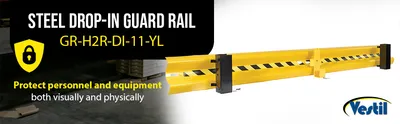 Vestil GR-H2R-DI-11-YL highway guard rail system feature highlights