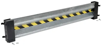 Vestil Galvanized Steel Drop In Guard Rail 2 Ribbed 60 In. Length Gray