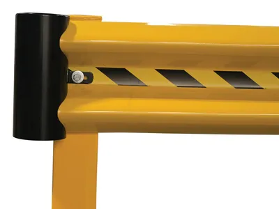 Vestil GR-H2R-S90C-CAP-BK highway guard rail system shown from an alternate angle