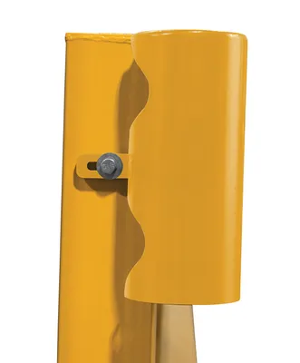 Vestil GR-H2R-S90C-CAP-YL highway guard rail system shown from an alternate angle