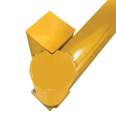 Vestil GR-H2R-S90C-CAP-YL highway guard rail system shown from an alternate angle
