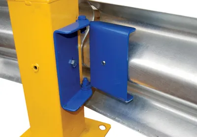 Vestil GR-H2R-TP-ADJBKT highway guard rail system shown from an alternate angle