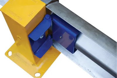 Vestil GR-H2R-TP-ADJBKT highway guard rail system shown from an alternate angle