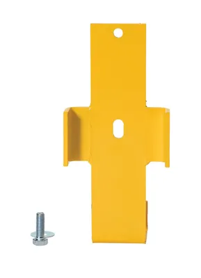 Vestil GR-STC8-DI-BKTCS-YL structural channel guard rail system shown from an alternate angle